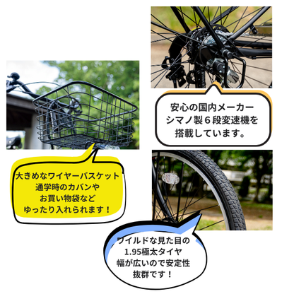 【学内受取限定】ダイニチ電動自転車 26inch 6段変速