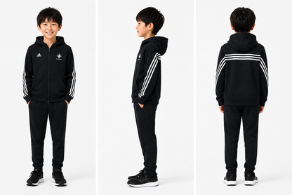 【アディダス×創価大学】フルジップフーディー キッズ（ブラック）