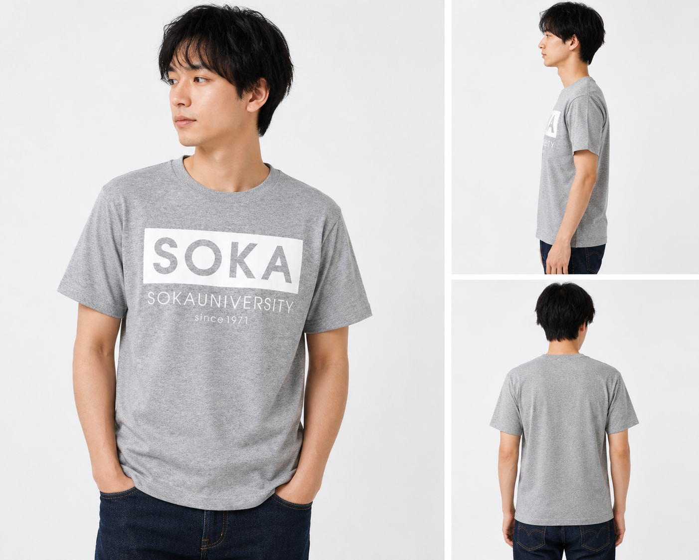 Tシャツ ボックスロゴ グレー