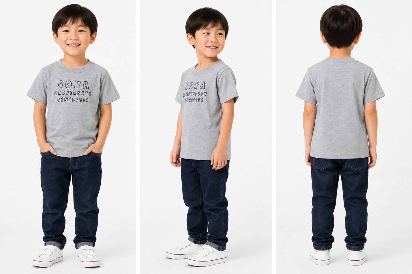 キッズTシャツ SOKAプレイ　グレー