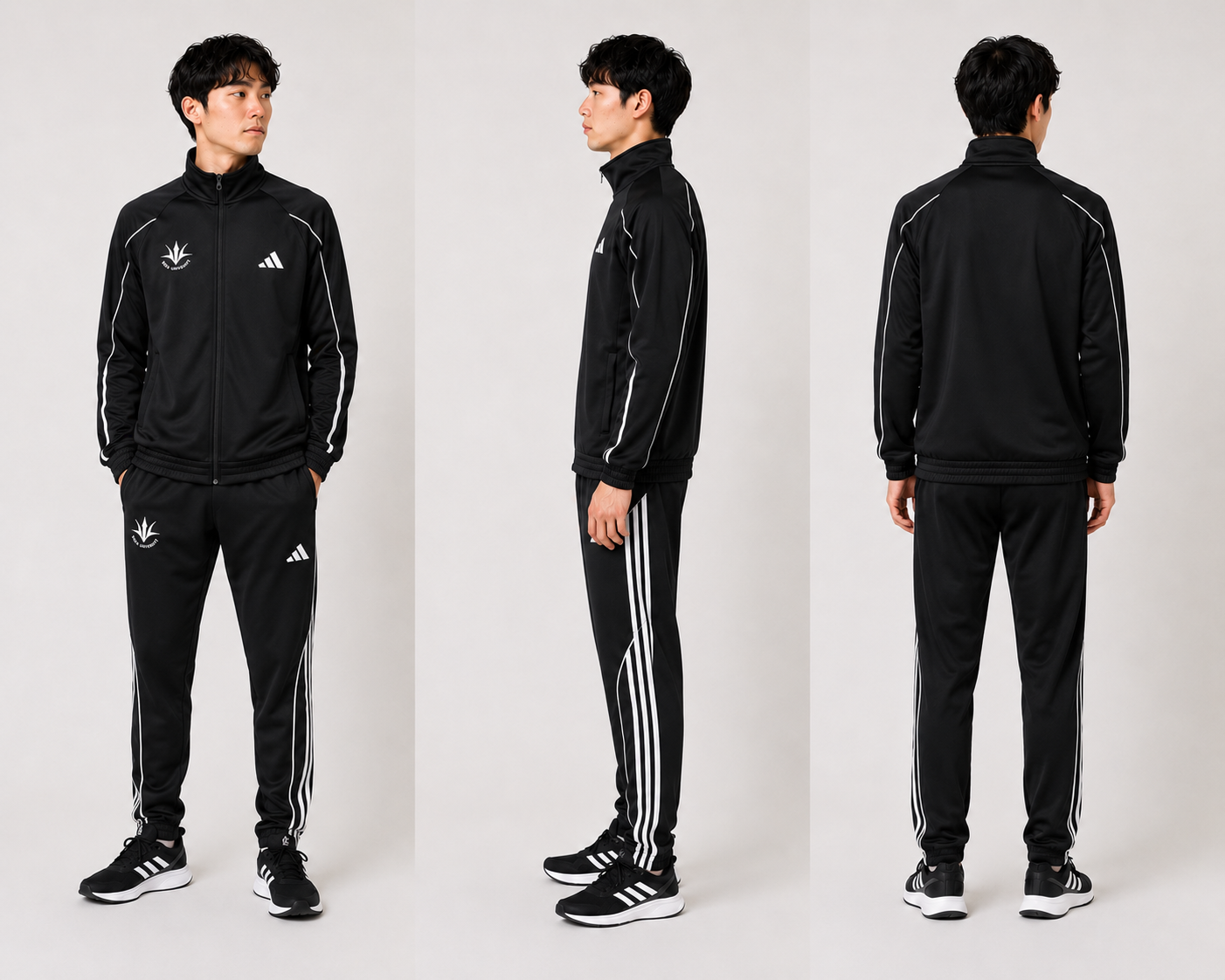 【アディダス×創価大学】スリーストライプス トラックスーツ セットアップ （ブラック）
