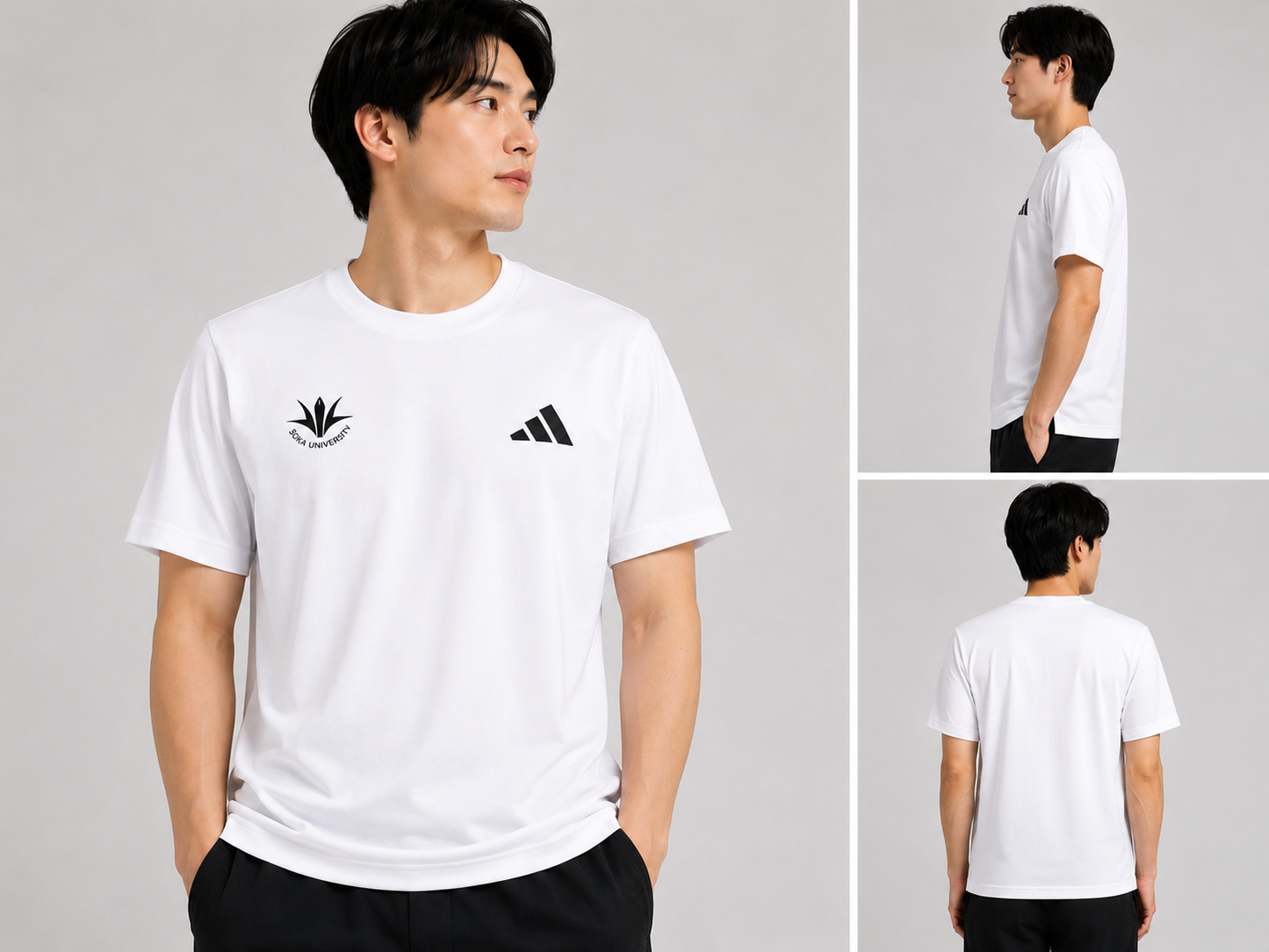 【アディダス×創価大学】半袖Tシャツ（ホワイト）