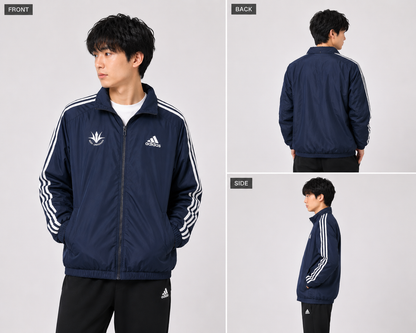 【アディダス×創価大学】スリーストライプス レギュラーフィット WIND. RDY ウインドブレーカージャケット（ネイビー）