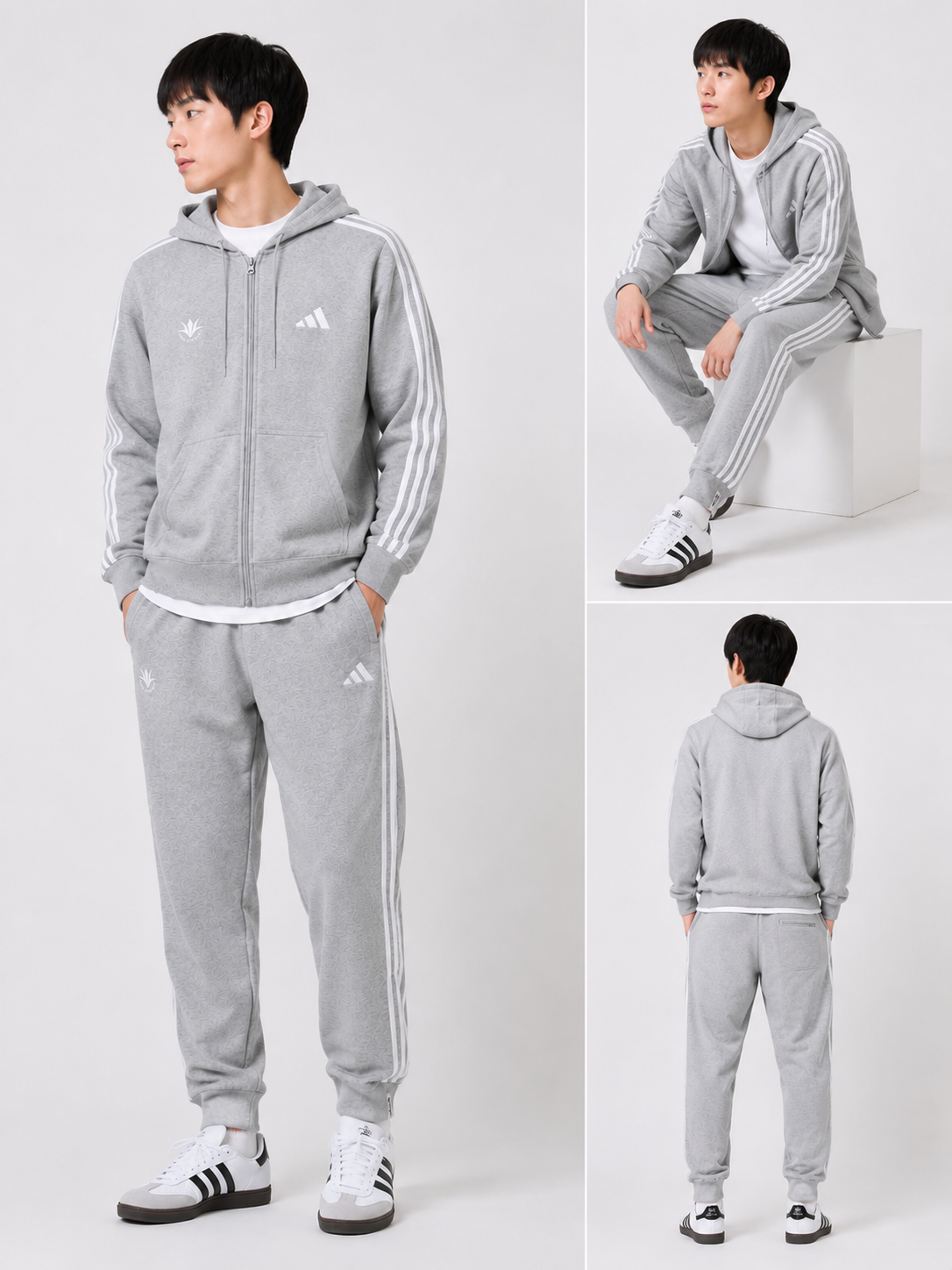 【アディダス×創価大学】エッセンシャルズ プラス レギュラーフィット スリーストライプス フレンチテリー カフパンツ