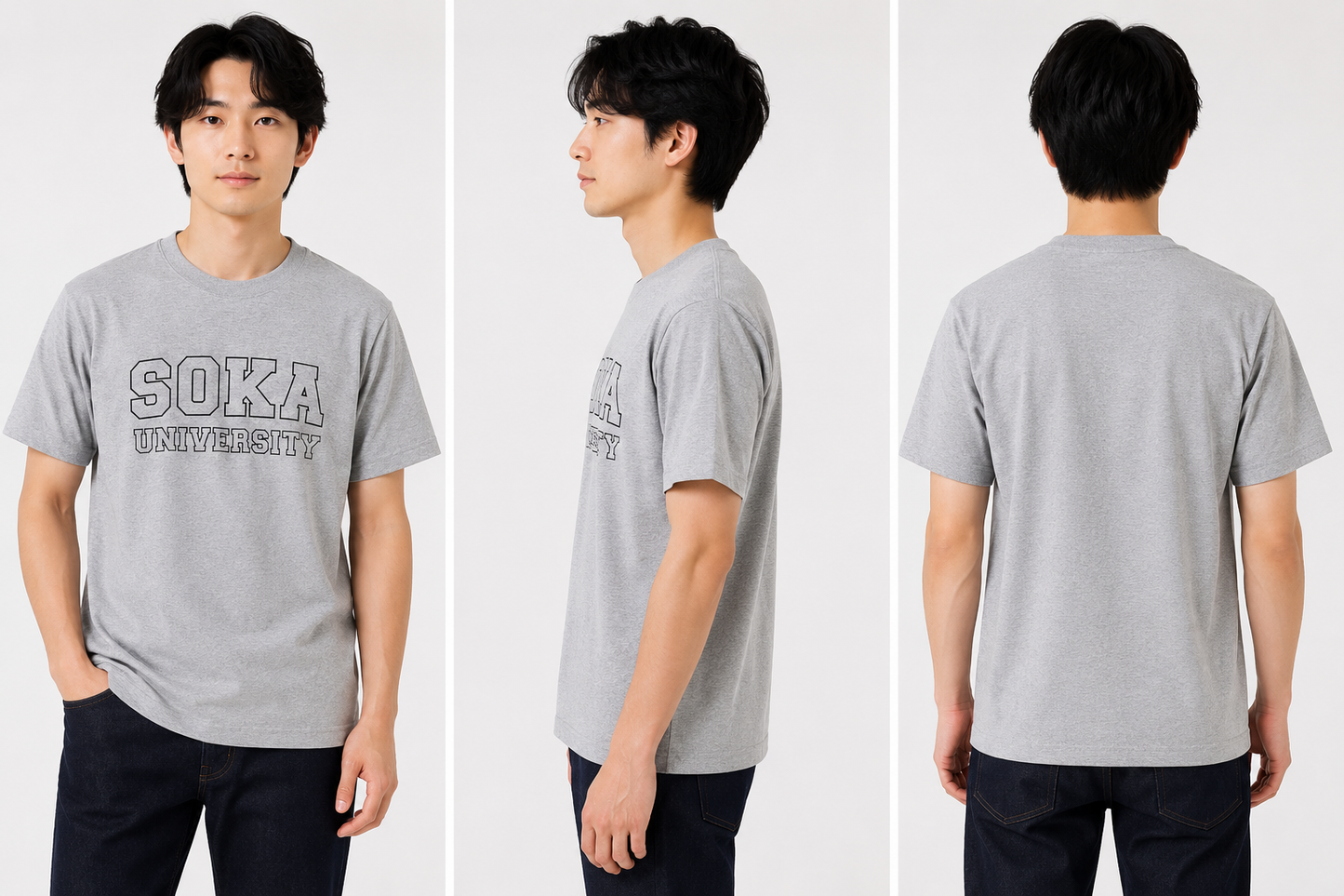 創大中央ロゴTシャツ（グレー）
